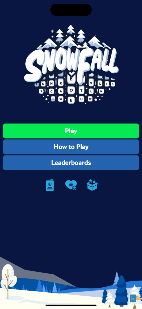 Snowfall Word home screen
