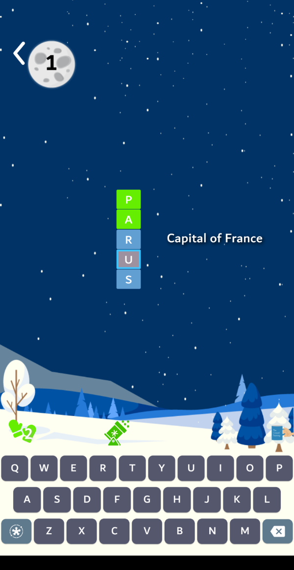 Gameplay: the clue Capital of France